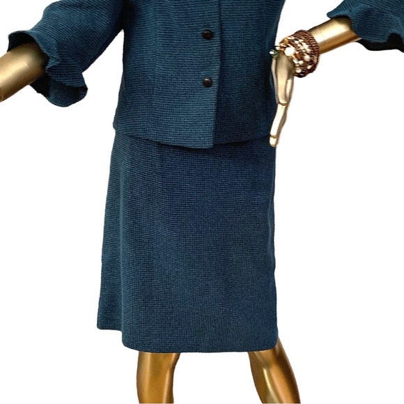 Jacket (Teal & Black hounds tooth)  Size 14P - Picture 9 of 15